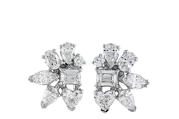 K310-43502: EARRINGS .90 TW FANCY CUT DIAS