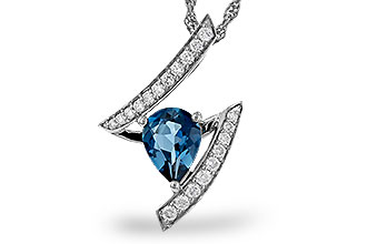 K311-28939: NECK 1.04 LONDON BLUE TOPAZ 1.23 TGW (8x6MM)