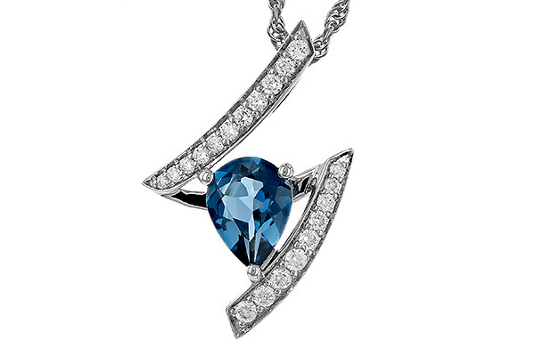K311-28939: NECK 1.04 LONDON BLUE TOPAZ 1.23 TGW (8x6MM)
