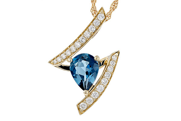 K311-28939: NECK 1.04 LONDON BLUE TOPAZ 1.23 TGW (8x6MM)