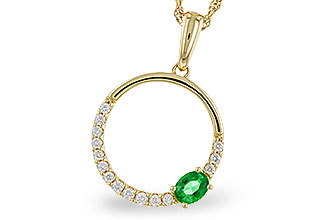 K311-30748: NECKLACE .19 EMERALD .34 TGW