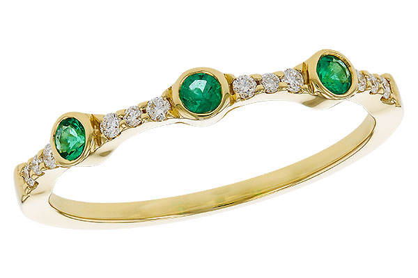 K311-30766: LDS WED RG .11 EMERALD .20 TGW