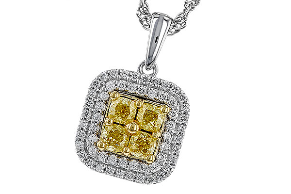 K311-31666: NECK .52 FANCY YELLOW DIAMONDS .72 TW