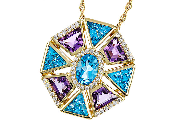 K311-31675: NECKLACE 4.47 SEMI-PREC (BT & AMY) 4.65 TGW