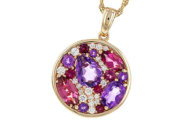 K311-34448: NECK 1.83 TW SEMI-PRECIOUS (P.TOUR, AMY) 2.00 TGW