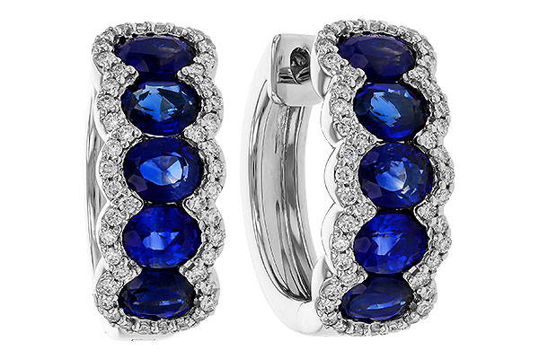 K311-35275: EARRINGS 2.32 TW SAPPHIRE 2.57 TGW