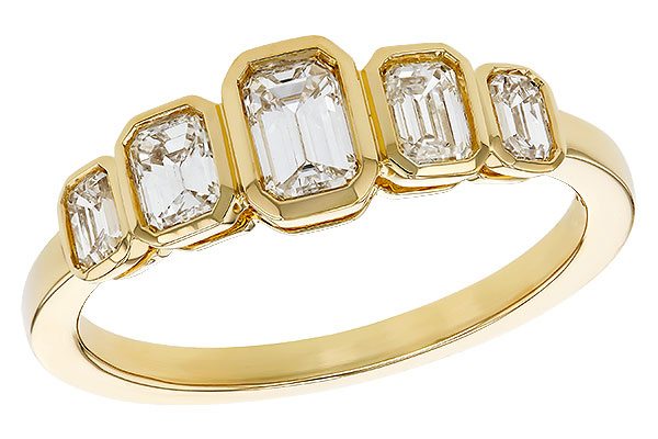 K311-36239: LDS DIA WED RG .90 TW EMERALD CUTS