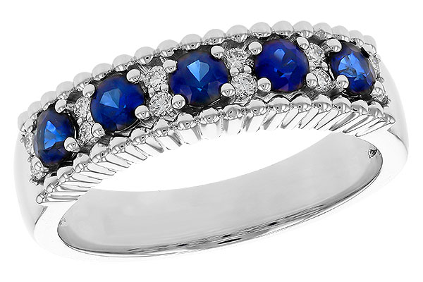 K311-36248: LDS WED RG .64 TW SAPPHIRE .76 TGW