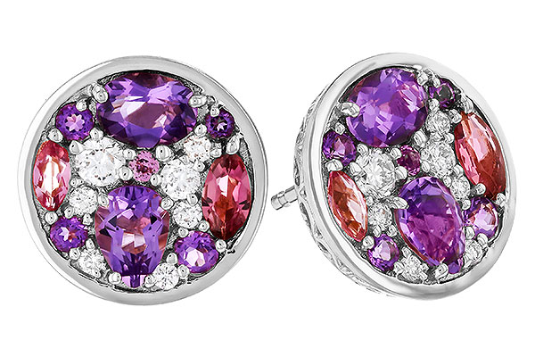 K311-36266: EARR .82 TW SEMI-PRECIOUS (P.TOUR, AMY) .98 TGW