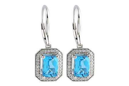 L224-03457: EARR 2.20 BLUE TOPAZ 2.36 TGW