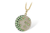 L224-94439: NECK .95 ROSE CUT GREEN GARNET 1.37 TGW