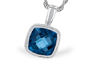 L310-41639: NECKLACE 1.10 CT LONDON BLUE TOPAZ