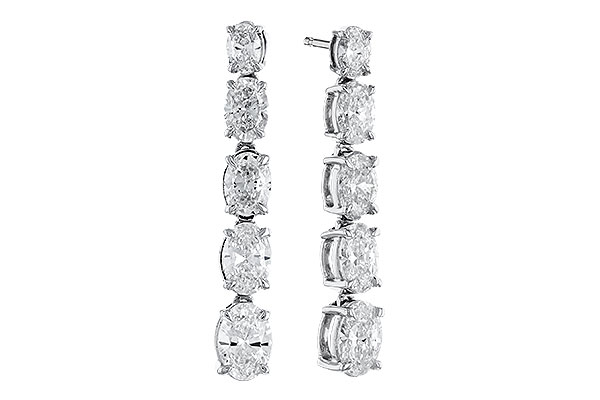 L310-43475: EARRINGS 1.90 TW OVAL DIAMONDS