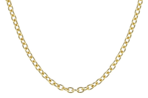 L310-43484: CABLE CHAIN (1.3MM, 14KT, 24IN, LOBSTER CLASP)