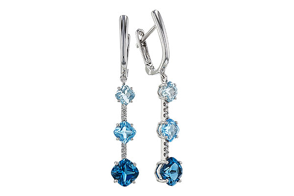 L311-28975: EARRINGS 2.41 TW BLUE TOPAZ 2.45 TGW