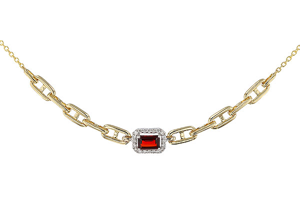 L311-29848: NECK .63 GARNET .75 TGW (6x4MM E.C. GAR / 18")