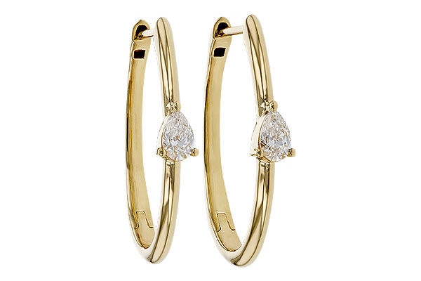 L311-29857: EARRINGS .45 TW PEAR DIAMONDS