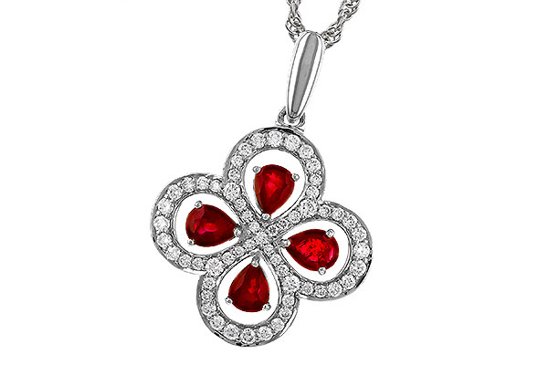 L311-29866: NECKLACE .68 RUBY TW .96 TGW