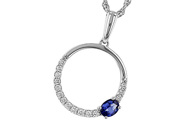 L311-30739: NECKLACE .28 SAPPHIRE .43 TGW