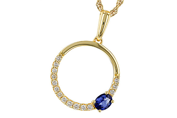 L311-30739: NECKLACE .28 SAPPHIRE .43 TGW