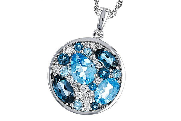 L311-31666: NECKLACE 2.31 TW BLUE TOPAZ 2.48 TGW