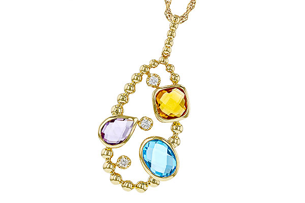 L311-31675: NECKLACE 3.04 TW SEMI-PREC 3.14 TGW (BT,AMY,CIT)