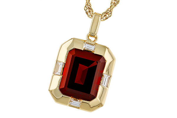 L311-31693: NECKLACE 3.65 GARNET 3.82 TGW (10x8MM GAR)