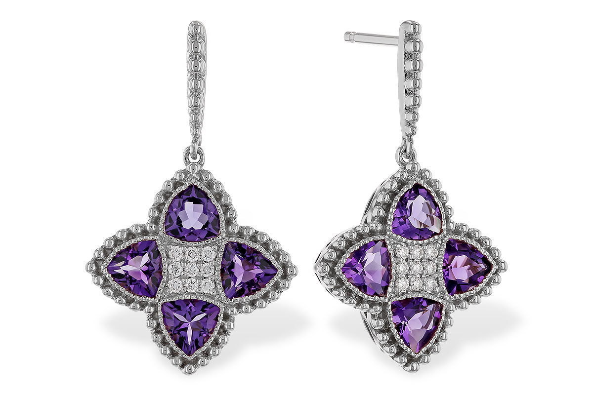 L311-32548: EARRINGS 1.41 AMETHYST 1.50 TGW
