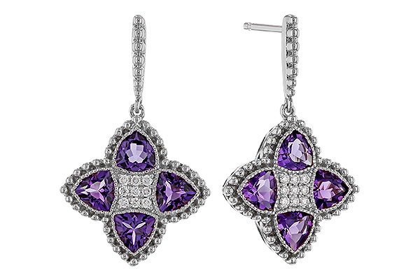 L311-32548: EARRINGS 1.41 AMETHYST 1.50 TGW