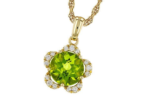 L311-36193: NECKLACE 2.16 PERIDOT 2.28 TGW (8MM RD)
