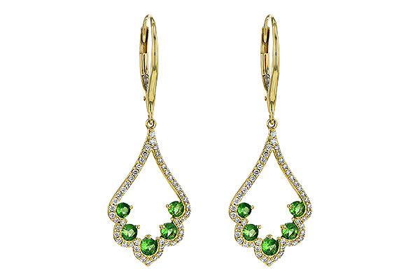 M226-73493: EARR .64 GREEN GARNET .98 TGW