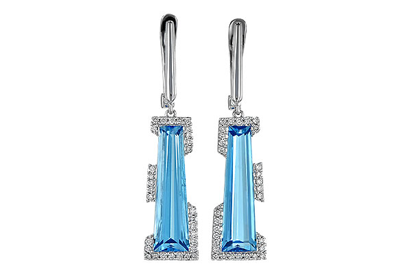 M226-74439: EARR 6.12 TW BLUE TOPAZ 6.33 TGW