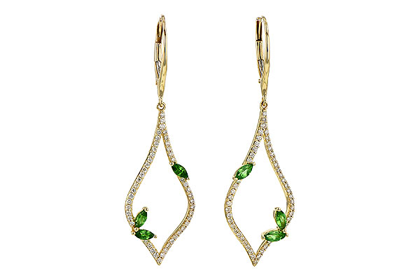 M226-78984: EARR .42 GREEN GARNET .77 TGW