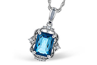 M309-48939: NECK 1.68 LONDON BLUE TOPAZ 1.73 TGW (8x6MM LBT)