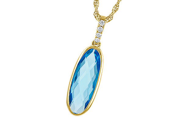 M309-48966: NECK 1.90 BLUE TOPAZ 1.93 TGW