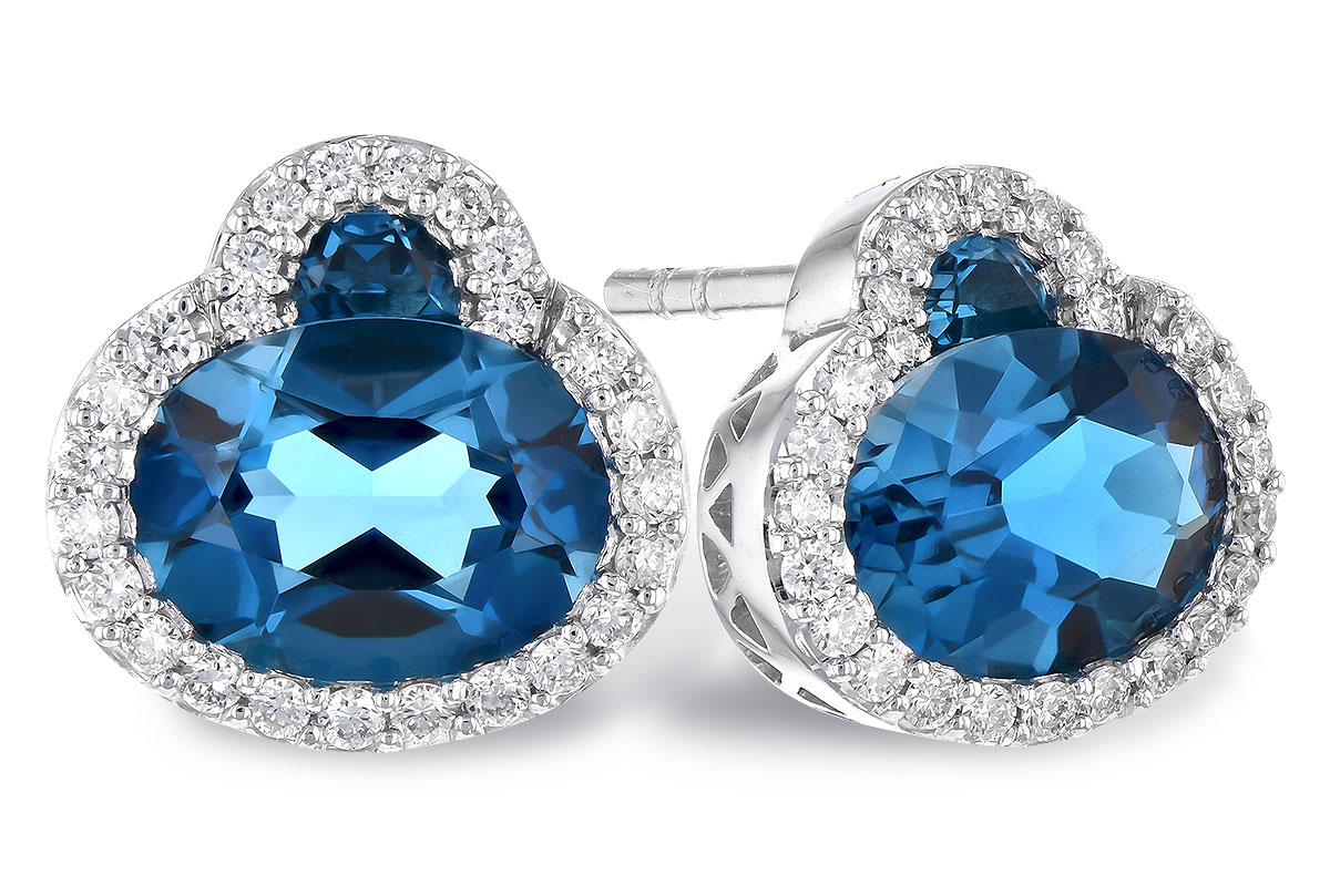 M309-52575: EARR 2.60 TW LONDON BLUE TOPAZ 2.81 TGW