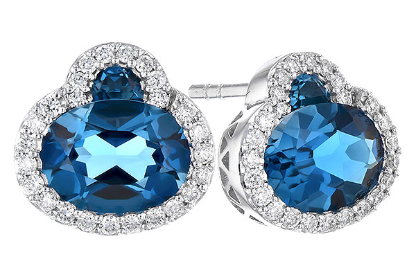 M309-52575: EARR 2.60 TW LONDON BLUE TOPAZ 2.81 TGW