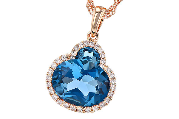 M309-52620: NECK 2.86 LONDON BLUE TOPAZ 3.00 TGW (10X8 OVAL)