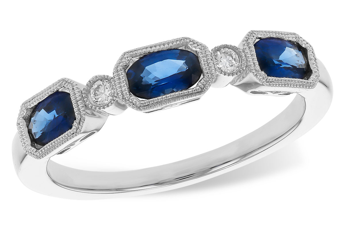 M311-29866: LDS WED RG .72 SAPPHIRE .77 TGW (4x3MM SAPP)