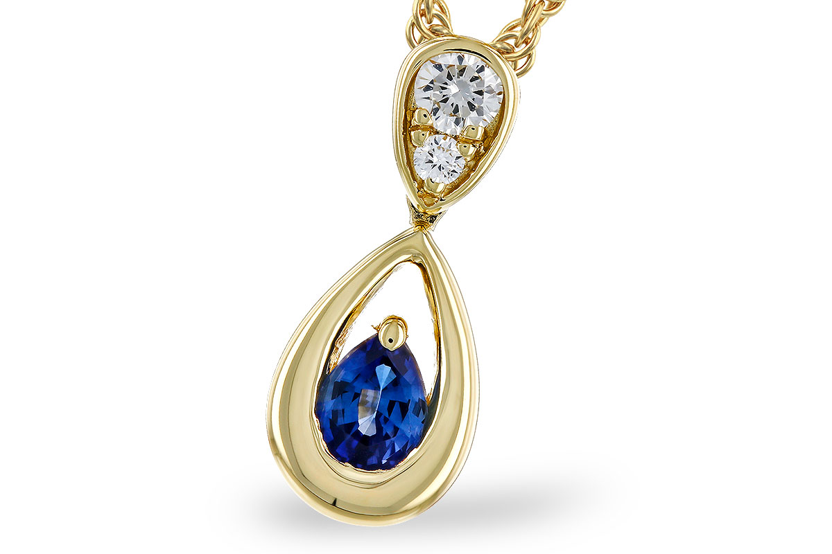 M311-30775: NECKLACE .21 SAPPHIRE .27 TGW (4x3 SAPP)