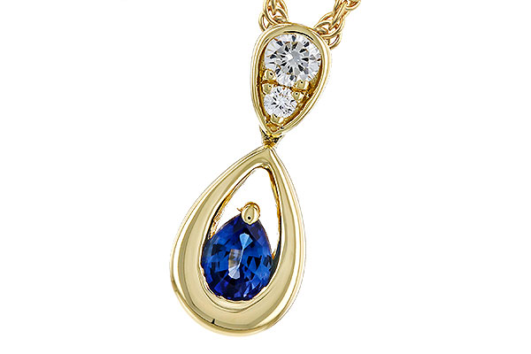 M311-30775: NECKLACE .21 SAPPHIRE .27 TGW (4x3 SAPP)