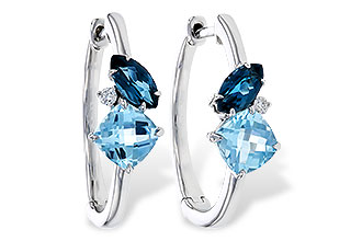 M311-31639: EARRINGS 1.82 TW BLUE TOPAZ 1.86 TGW