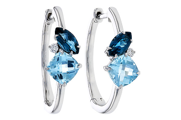 M311-31639: EARRINGS 1.82 TW BLUE TOPAZ 1.86 TGW