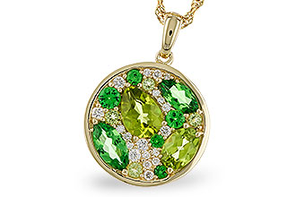 M311-31657: NECK 2.20 TW SEMI-PRECIOUS (TSAV, PER) 2.37 TGW