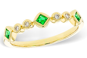 M311-32620: LDS WED RG .14 TW EMERALD .19 TGW