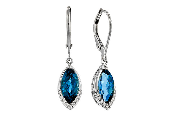 M311-35357: EARR 2.42 TW LONDON BLUE TOPAZ 2.50 TGW (9x5MM MQ)