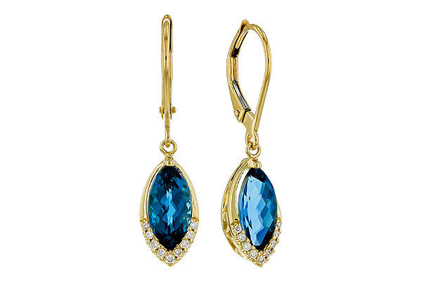 M311-35357: EARR 2.42 TW LONDON BLUE TOPAZ 2.50 TGW (9x5MM MQ)