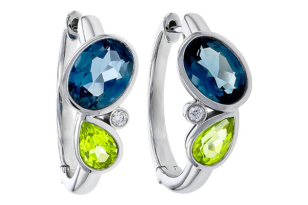 M311-36239: EARRINGS 2.97 SEMI-PREC (PER,LBT) 3.00 TGW