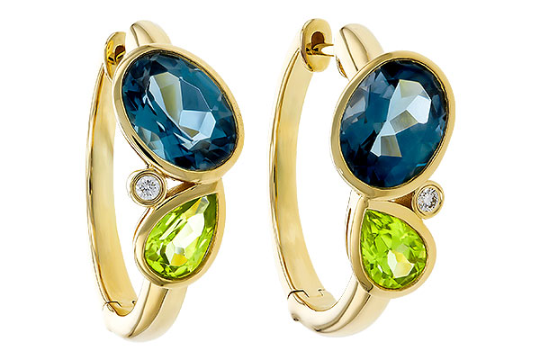 M311-36239: EARRINGS 2.97 SEMI-PREC (PER,LBT) 3.00 TGW
